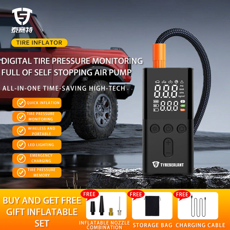 Portable Digital Tire Pressure Monitoring Air Pump