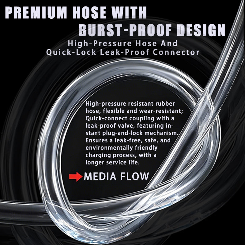 Refrigerant Charging Hose With Pressure Gauge