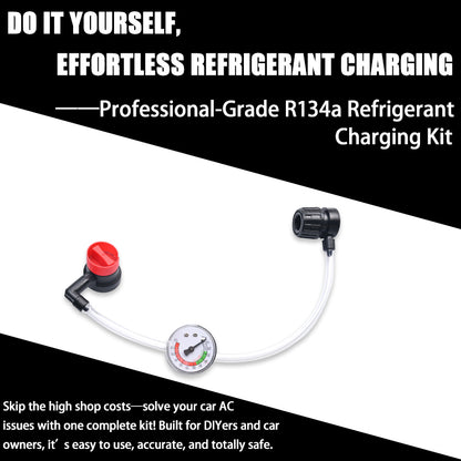 Refrigerant Charging Hose With Pressure Gauge